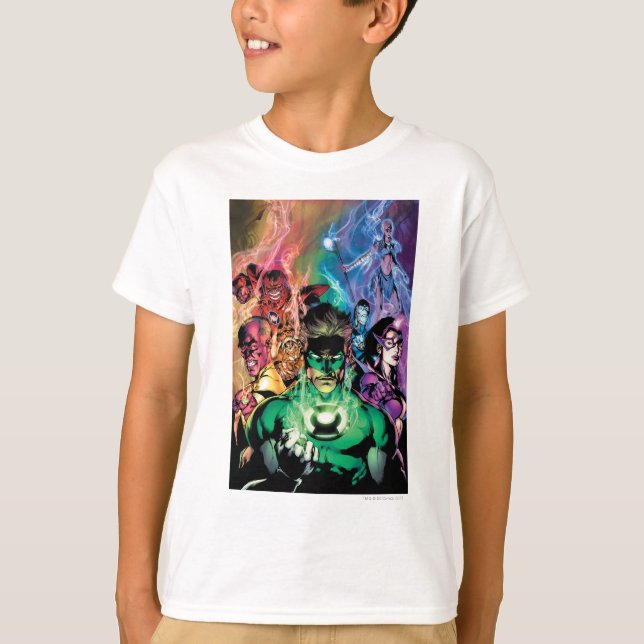Lantern Corps Group with Colours T-Shirt (Front)