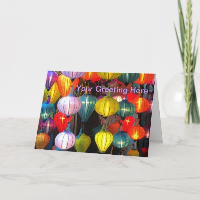 Lantern Festival Hoi An Vietnam Holiday Card (Front)