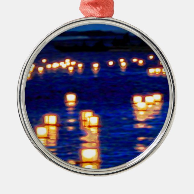 Lantern Floating Festival Metal Tree Decoration (Front)