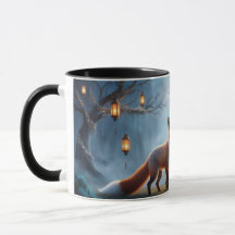 Lantern Fox Mug – Spirit Animal Magic Coffee Cup