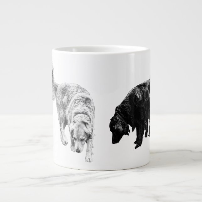 Lantern-Glow Scouts — Retriever Duo Large Coffee Mug (Front)