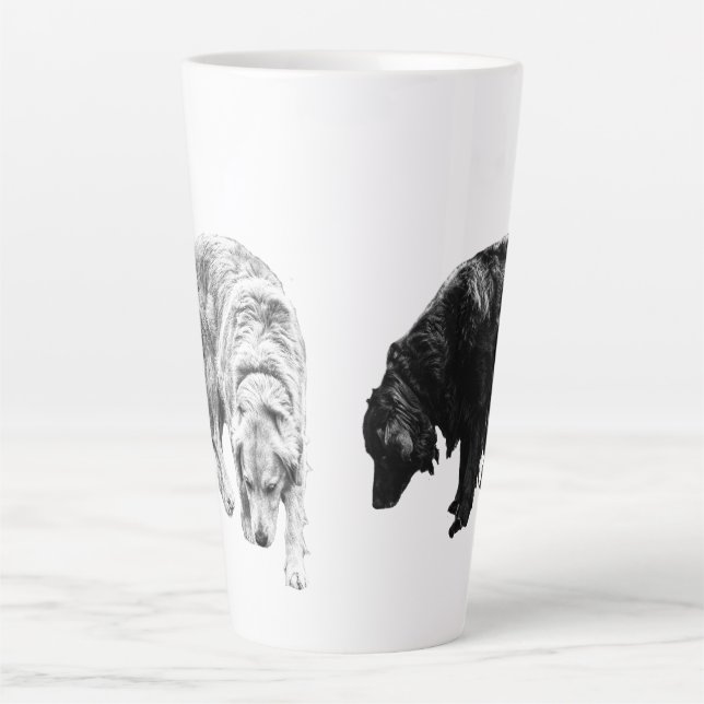 Lantern-Glow Scouts — Retriever Duo Latte Mug (Front)