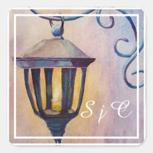 Lantern Light Square Sticker