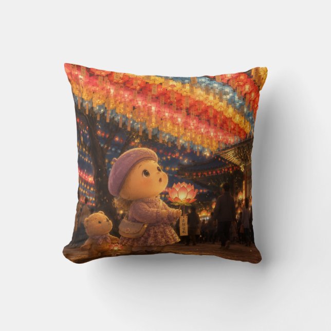 Lantern Night Alma Throw Pillow (Front)