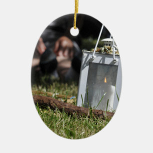 Lantern of light ceramic tree decoration