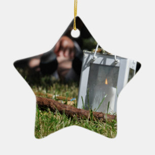 Lantern of light ceramic tree decoration