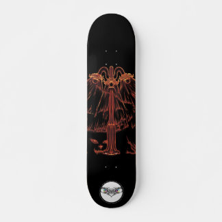 Lantern orange shining cat eyes skateboard
