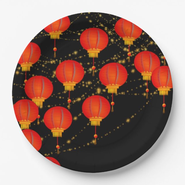 Lantern Sky Paper Plate (Front)