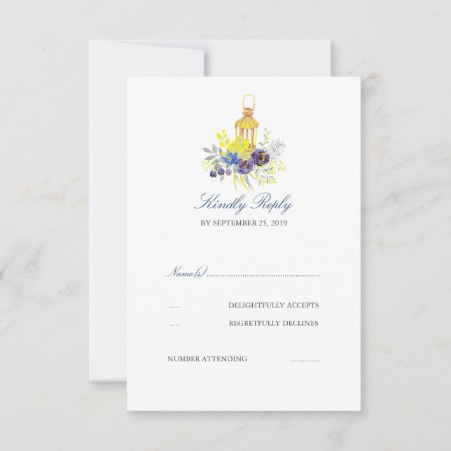 Lantern Wedding RSVP (Front)