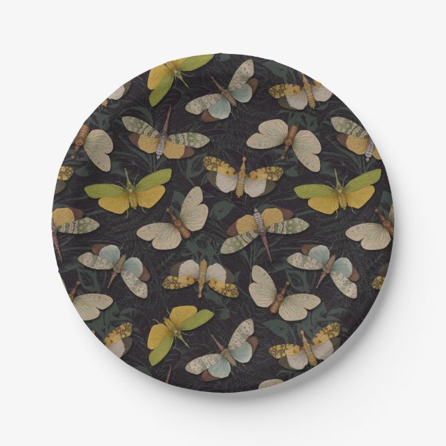 Lanternflies - Pyrops Candelaria & Other Planthopp Paper Plate (Front)