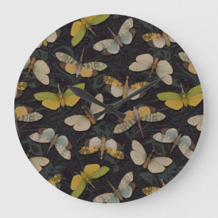 Lanternflies - Pyrops Candelaria & Planthoppers Large Clock