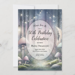  Lanternlight Dreams Enchanted Forest Birthday  Invitation