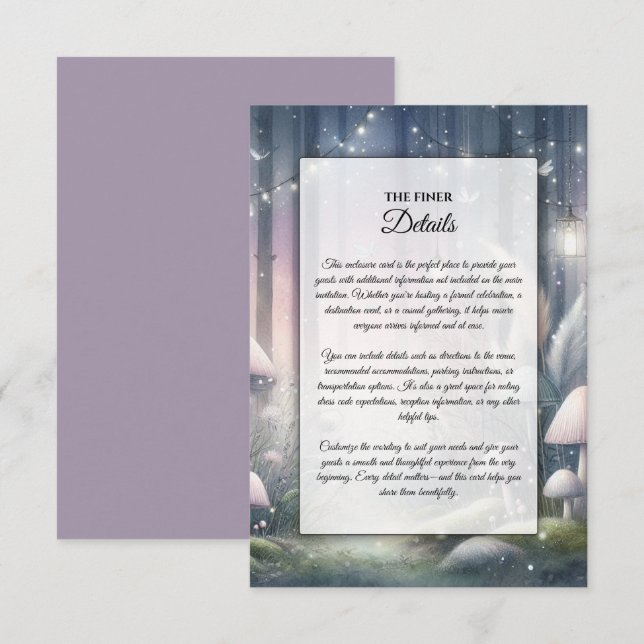 Lanternlight Dreams Enchanted Forest Enclosure Card (Front/Back)