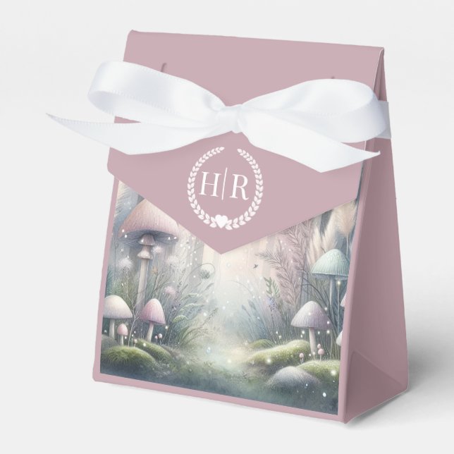 Lanternlight Dreams Enchanted Forest Wedding Favour Box (Front Side)