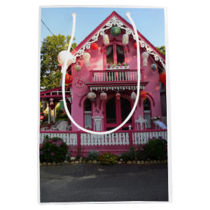 Lanterns and Pink Gingerbread - Martha's Vineyard  Medium Gift Bag