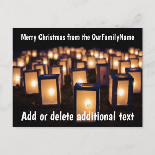 Lanterns Candles Christmas Customise Postcard