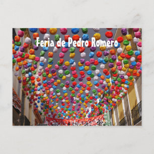 Lanterns, Feria de Pedro Romero, Ronda, Spain Postcard