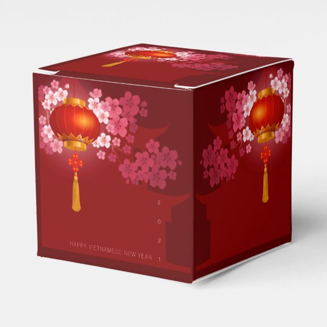 Lanterns Hao Dao Happy Vietnamese New c Year CCFB Favour Box (Front Side)