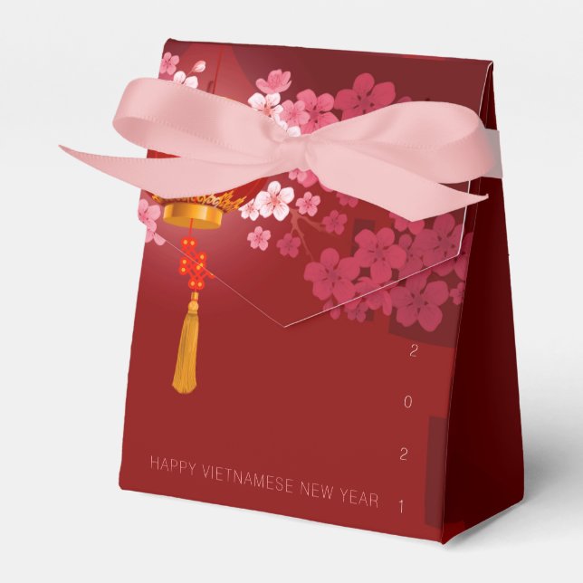 Lanterns Hao Dao Happy Vietnamese New c Year TFB Favour Box (Front Side)