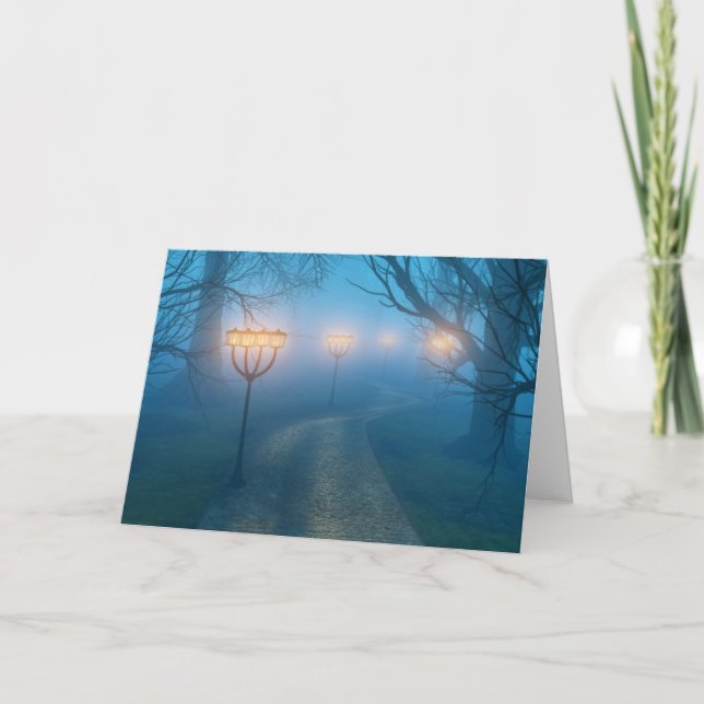 Lanterns in the Fog Card (Front)