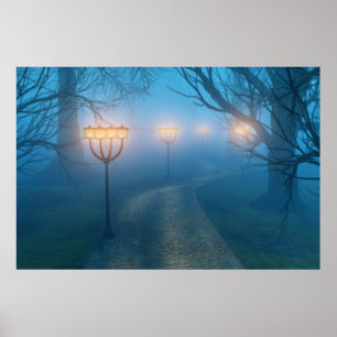 Lanterns in the Fog Print