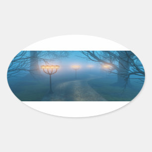 Lanterns in the Fog Stickers