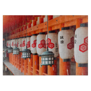 Lanterns inside Itsukushima Shrine Cutting Board