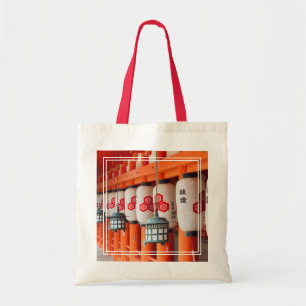 Lanterns inside Itsukushima Shrine Tote Bag