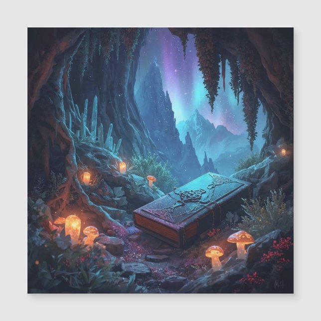Lanterns, Mushrooms, and a Book (Front)