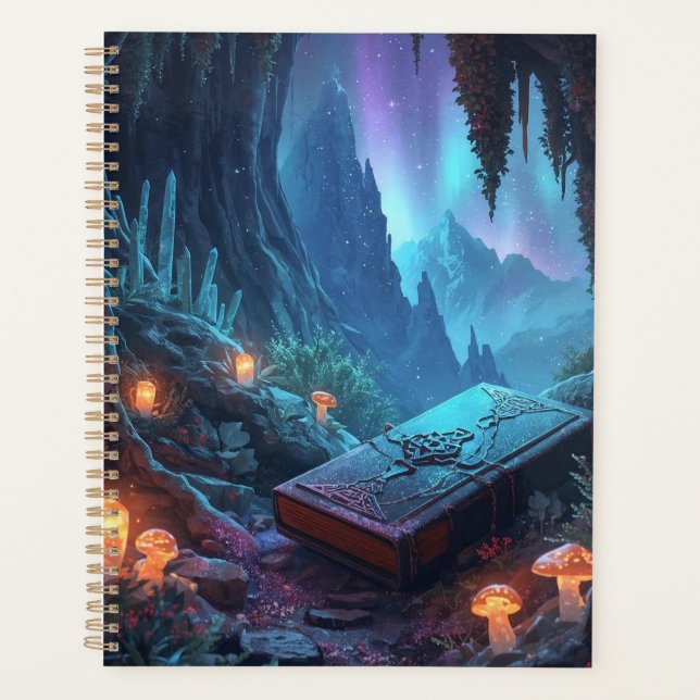 Lanterns, Mushrooms, and a Book Planner (Front)