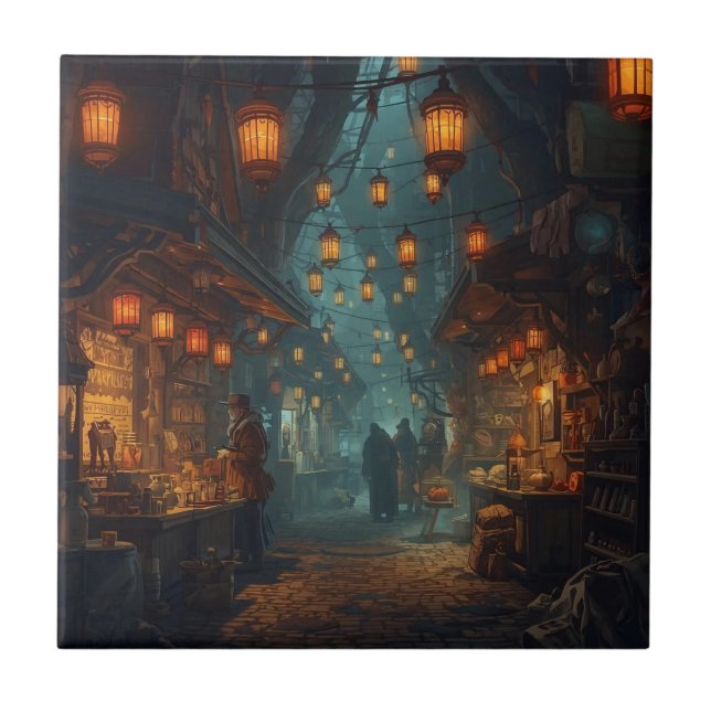 Lanterns of the Forgotten Alley Tile (Front)