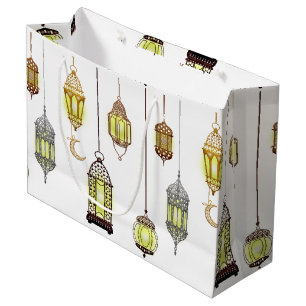 Lanterns Ramadan Mubarak Oriental Arabian Muslim Large Gift Bag