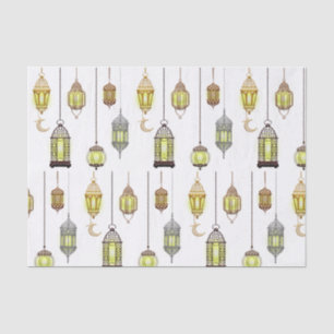 Lanterns Ramadan Mubarak Oriental Arabian Muslim Tissue Paper