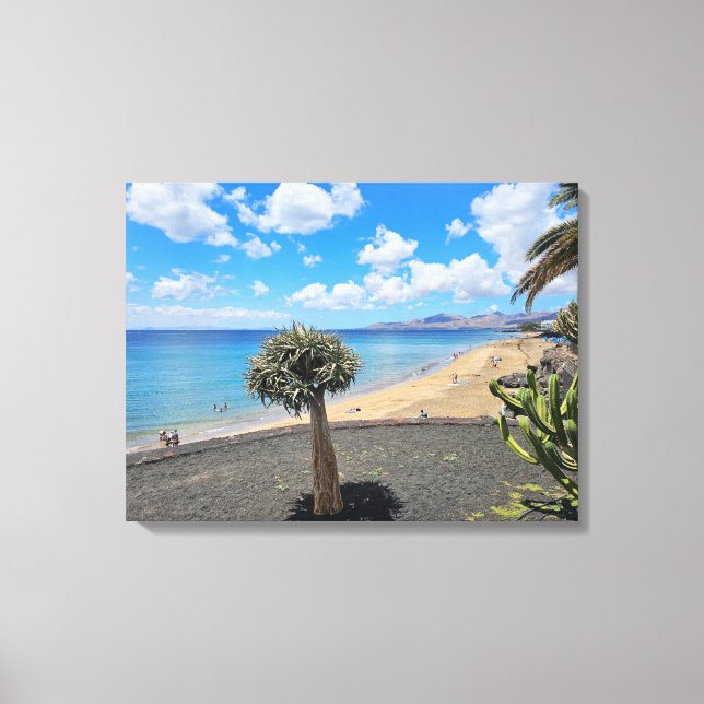 Lanzarote beach view canvas print (Front)