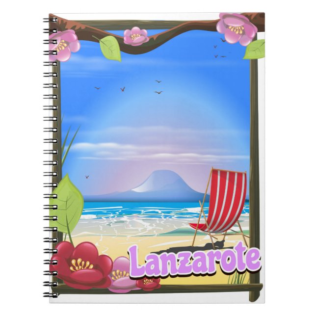 Lanzarote Travel poster Notebook (Front)