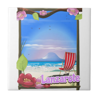 Lanzarote Travel poster Tile