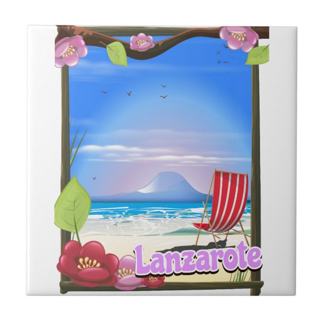 Lanzarote Travel poster Tile (Front)