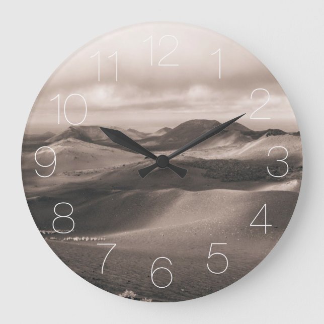Lanzarote volcan large clock (Front)