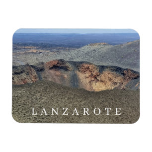 Lanzarote volcano crater view fridge magnet