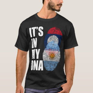 Lao And Argentinian Mix DNA Heritage Flag T-Shirt