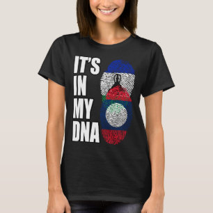 Lao And Basotho Mix DNA Heritage Flag T-Shirt