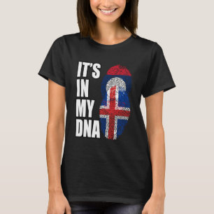 Lao And Icelandic Mix DNA Heritage Flag T-Shirt