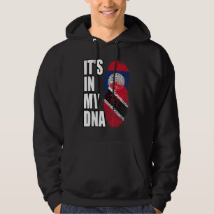 Lao And Trinidadian Mix Dna Heritage Flag Hoodie
