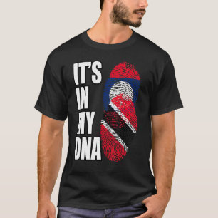 Lao And Trinidadian Mix Dna Heritage Flag T-Shirt
