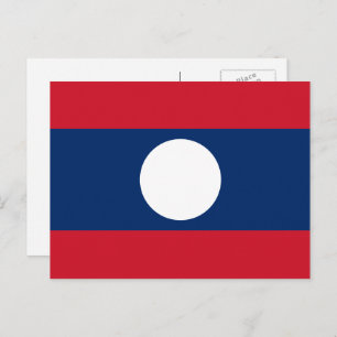 Lao Flag, Flag of Laos Postcard