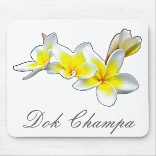 LAO FLOWER DOK CHAMPA - PLUMERIA RUBRA MOUSE MAT