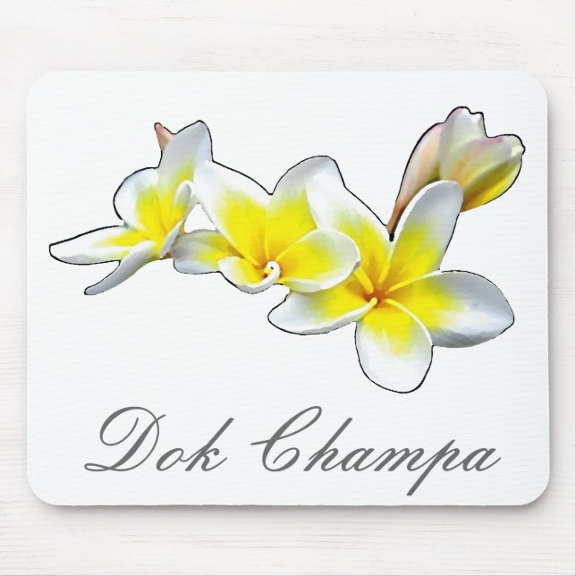 LAO FLOWER DOK CHAMPA - PLUMERIA RUBRA MOUSE MAT (Front)