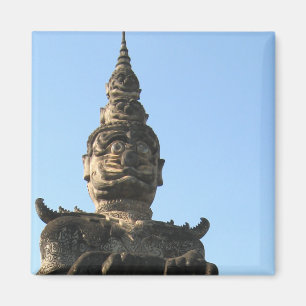 Lao Giant Guardian .. Buddha Park, Vientiane, Laos Magnet