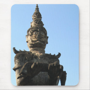 Lao Giant Guardian .. Buddha Park, Vientiane, Laos Mouse Mat