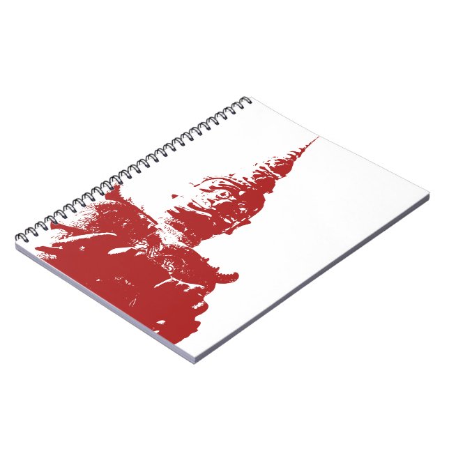 Lao Giant Guardian .. Buddha Park, Vientiane, Laos Notebook (Left Side)